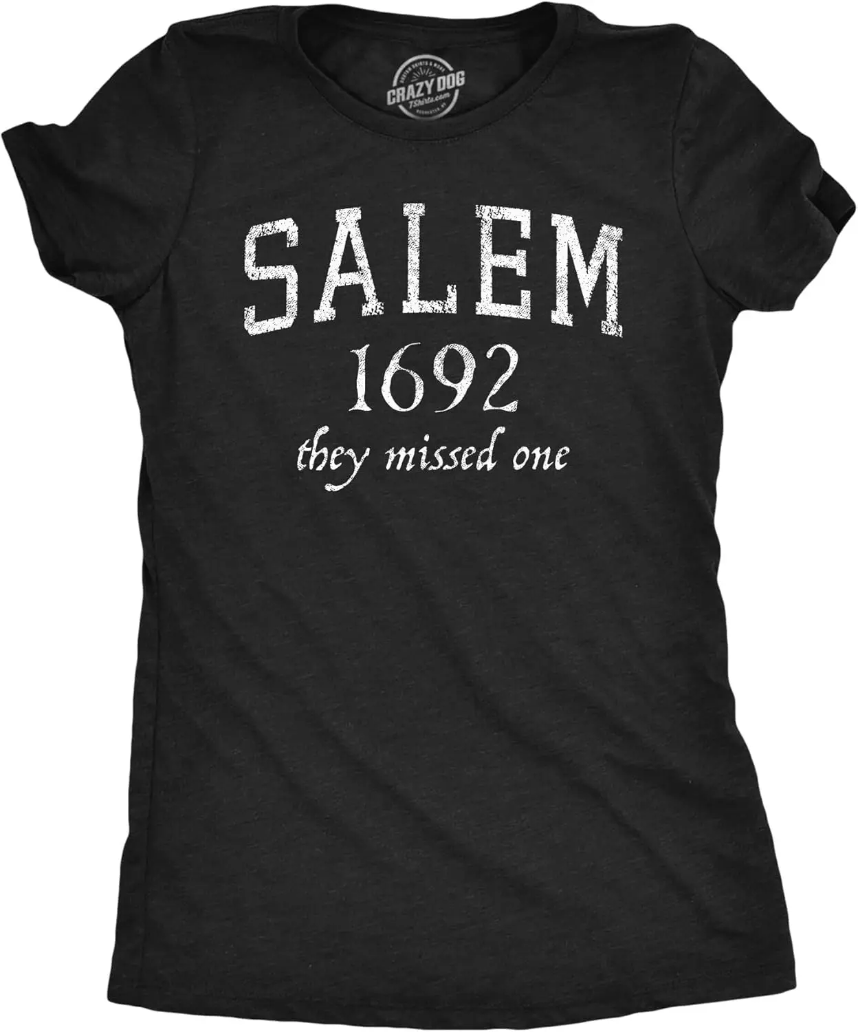 Womens Salem Mass 1692 T Shirt Funny Halloween Witch Broom Joke Tee for Ladies