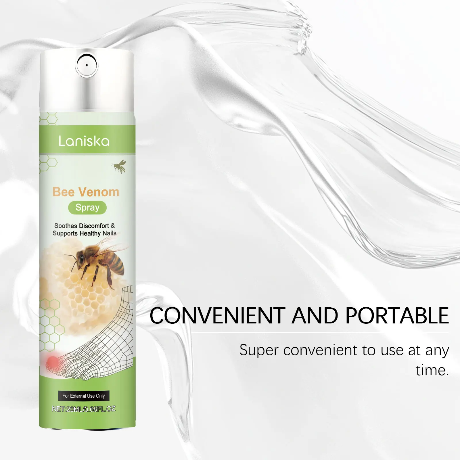 Bee Venom Nail Spray Repair Gray Nail Onychomycosis Paronychia Treatment Strengthens Nails Health Growth Hand Foot Nail Care view 6