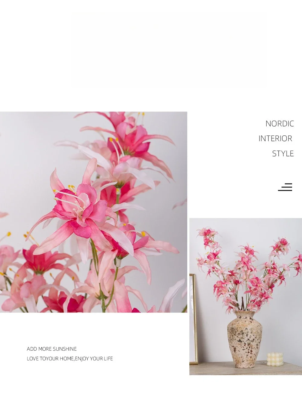 6 Stück Simulationsblumen aus Seide, gelbes Oncidium, Wohnzimmerdekoration, künstliche Blumen, künstliche Oncidiums, Papilionoid-Zweig, Blumen – Detail 4
