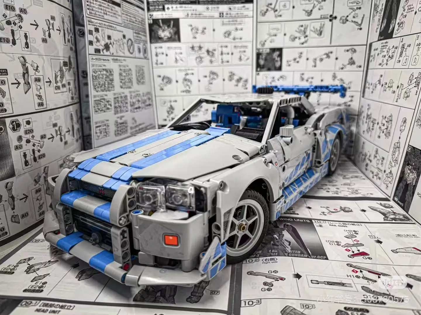 2025 مجموعة ميكانيكية جديدة 42210 "الله الحرب" GT-R34 مجموعة نماذج سيارة رياضية ، هدية عيد ميلاد ، هدية عيد الميلاد ، ألعاب تعليمية