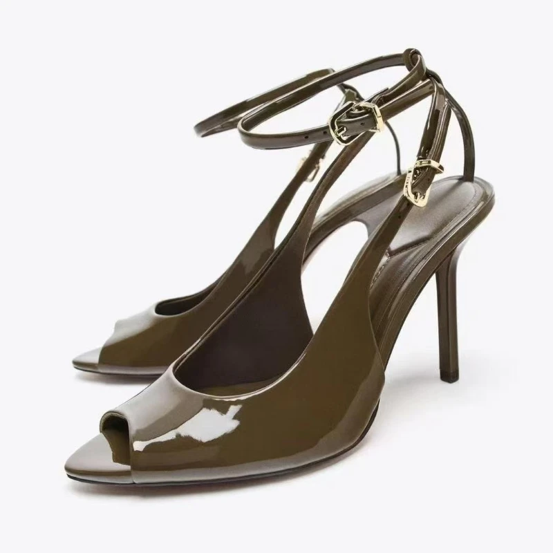 

Сексуальные босоножки на высоком каблуке с открытым носком, женские летние босоножки на шпильке 2024, элегантные вечерние свадебные туфли