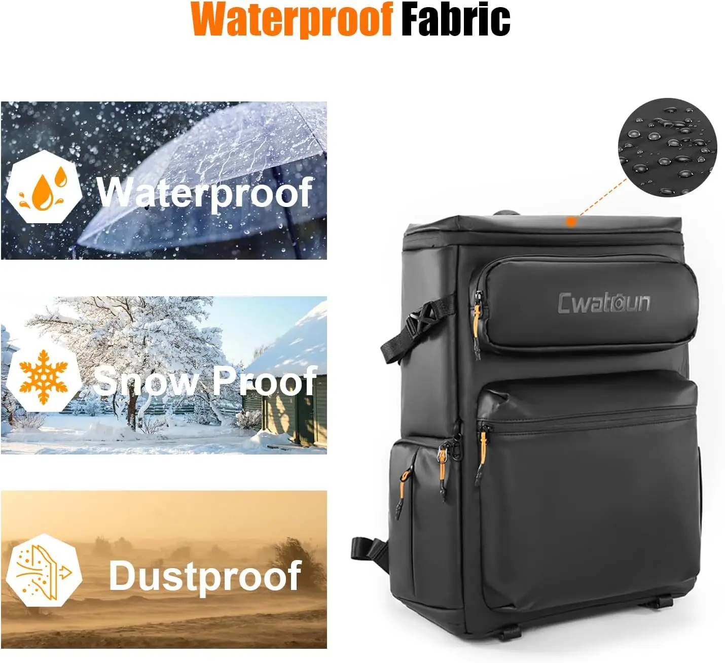 حقيبة ظهر احترافية للكاميرا مع حامل ثلاثي القوائم، وحجرة بدون طيار والكمبيوتر المحمول، وحقيبة DSLR/SLR/بدون مرآة لكاميرات Canon/Nikon/ #6