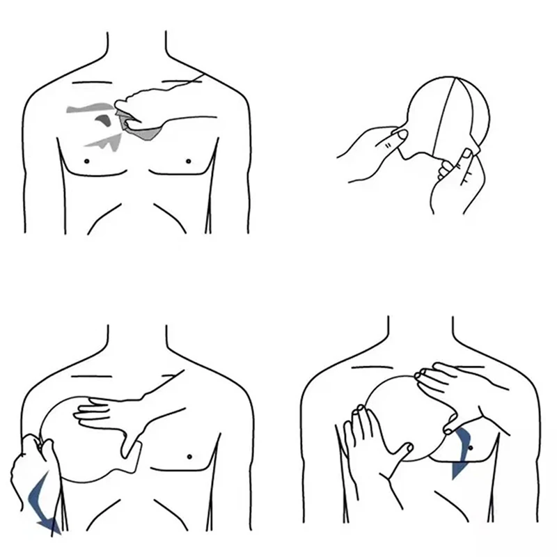 

3 Holes Medical Chest Seal Vented Chest Seal Outdoor Emergency Medical Treatment