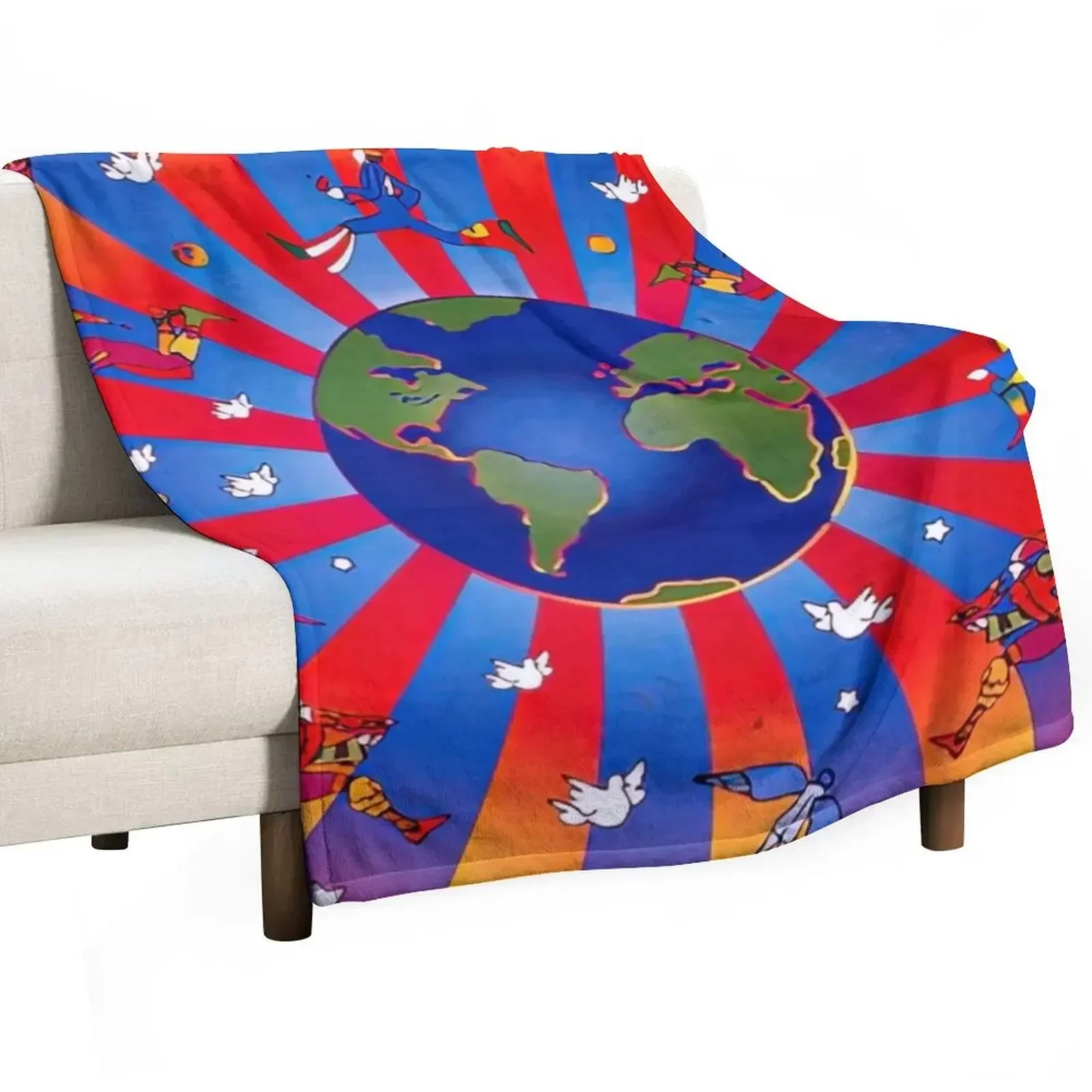 

peter max art, peter max artwork, peter max paintings Throw Blanket Beautifuls Decorative Beds Blankets