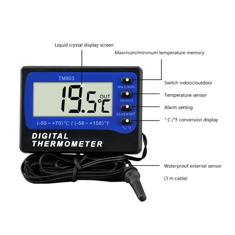 Termometer Digital Serbaguna Digunakan Untuk Freezer, Dropship Pengatur Akuarium
