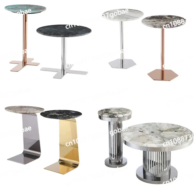 

Stainless steel corner table feet bracket base light luxury marble coffee table legs