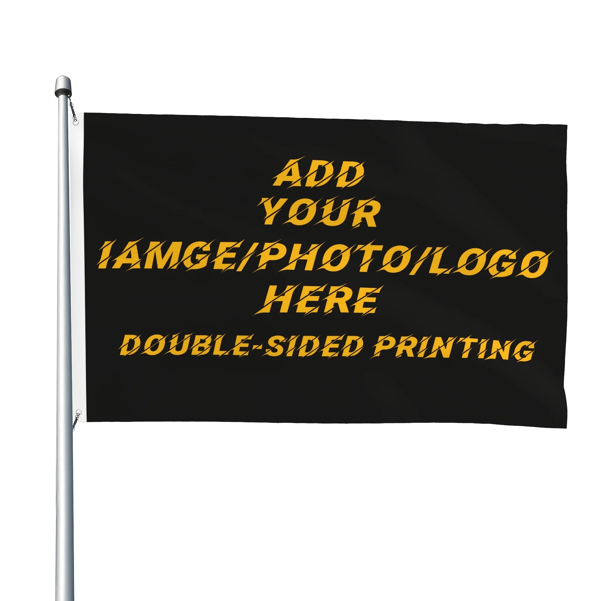 

1pc Custom 90*150cm Double-Sided Flag - Custom Image/Photo/Text Polyester Fabric Banner No Flagpole - Ideal for 4 Seasons