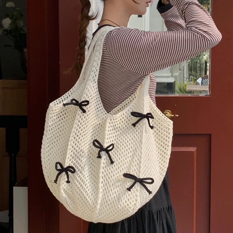 design-vintage-bolsa-de-ombro-de-malha-feminina-doce-arco-senhoras-viagem-tote-bolsas-grande-capacidade-portatil-senhoras-sacos-de-compras