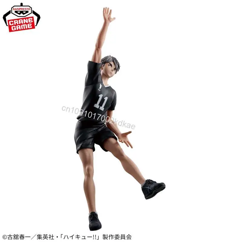 Op voorraad Bandai Haikyuu!! POSING FIGUUR miya attsume miya osamu Originele Anime Figuur Model Speelgoed Collecties Desktop ornamenten
