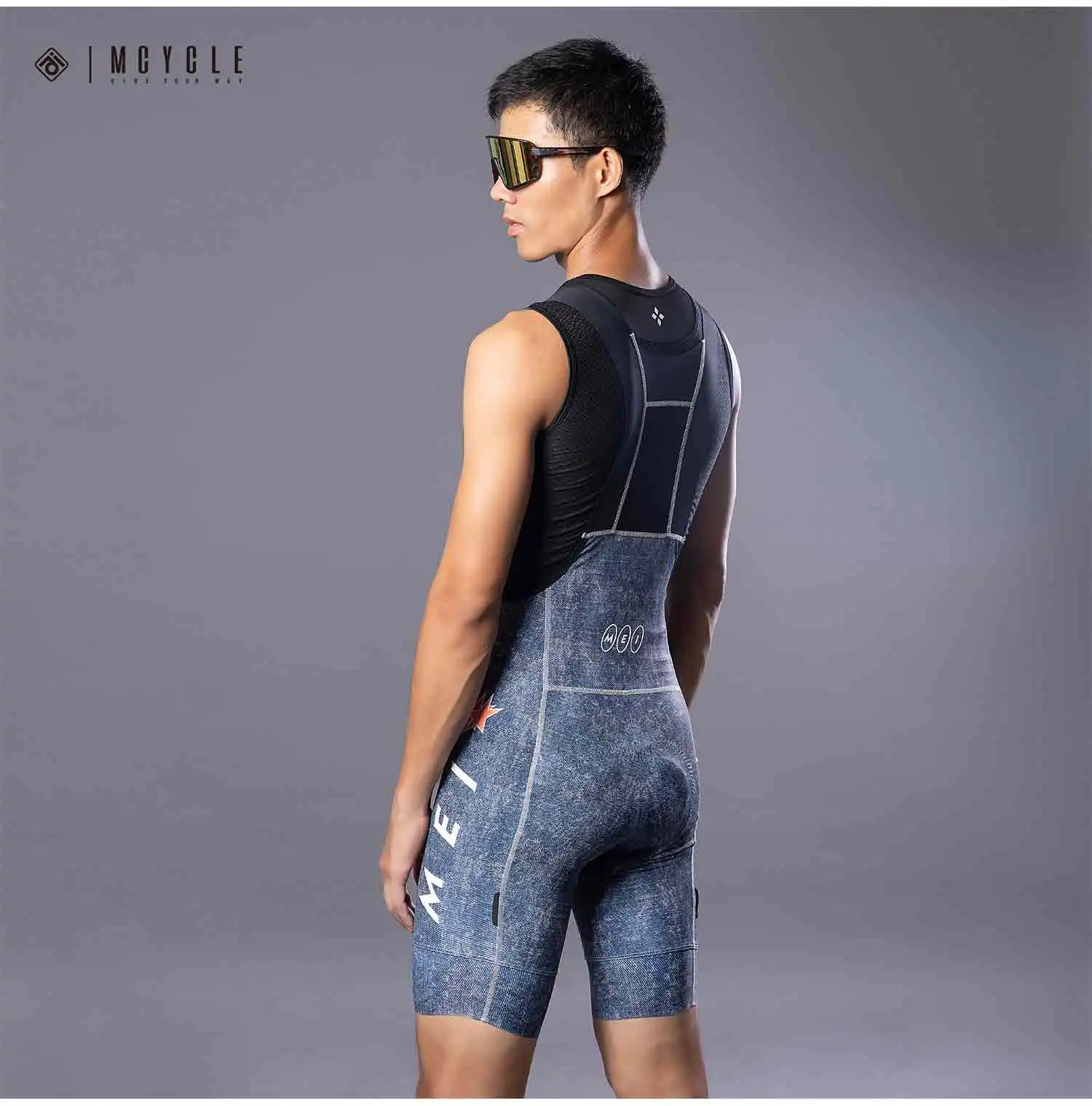 Mcycle Heißer Verkauf Fahrrad Trägerhose Neues Design Hoch taillierte Fahrradshorts für Männer Atmungsaktive gepolsterte Trägerhose Radfahren – Detail 20