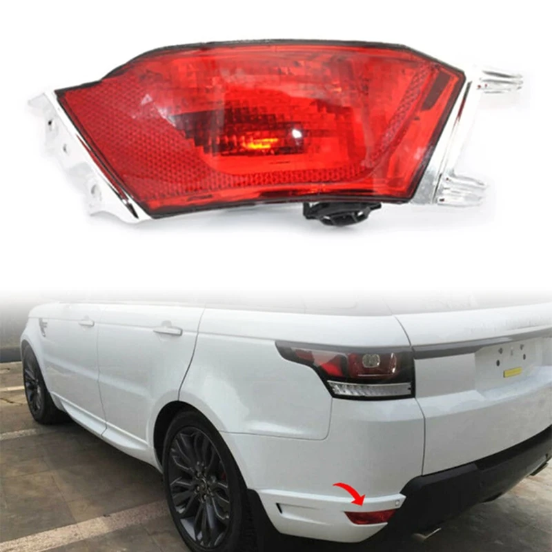 Luz traseira da lâmpada de nevoeiro do amortecedor do carro, lente vermelha, esquerda e direita para Land Rover, esporte L494 de Range Rover, 2014-2017, 2 PCes