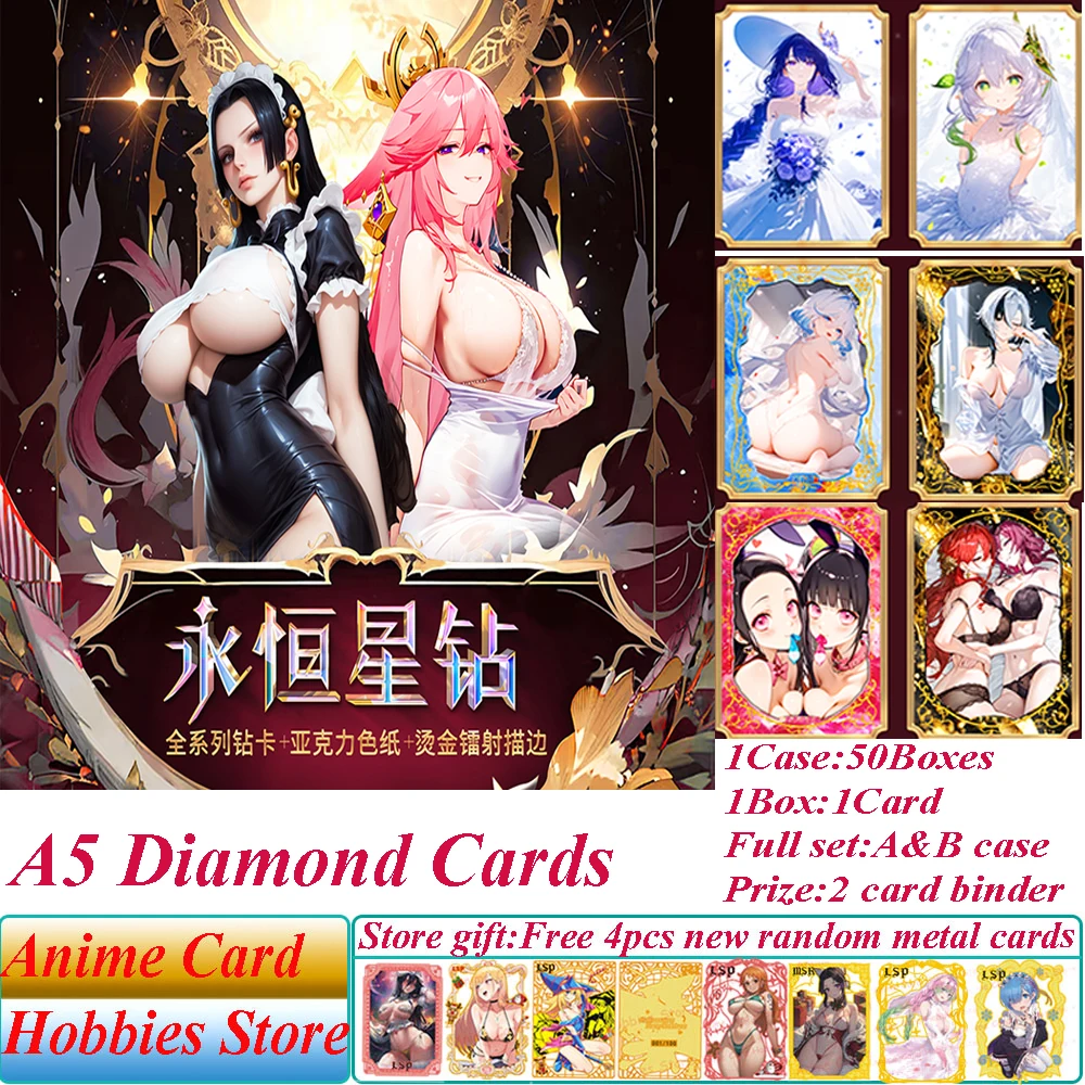 2025 Jika Eternal Star Diamond A5 Size Goddess Collection Acrylic Laser Board Doujin Booster Box Nude Spicy Sexy Card Toys Gifts