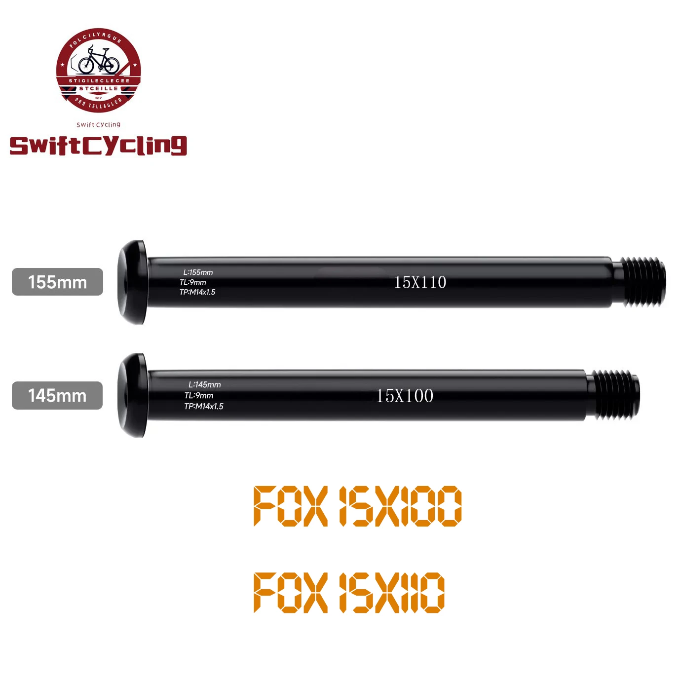 Swift MTB Road Bike Thru Axle  Lever Accessories Front Fork Shaft Skewers For Fox 15x100mm 15x110mm