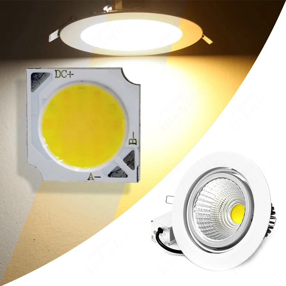 Placa de luz LED COB de 2 colores, 5 piezas, 300mA, 5W, 7W, 12W, 18W, 24W, 30W, CC, 15V-105V, lámpara de sustrato de aluminio, 19mm, 14mm, CCT, 2700K, 4000K 6000K