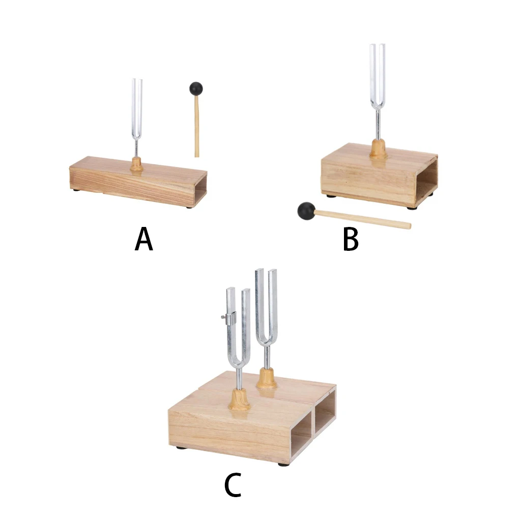 Diapason a frequenza fissa Base in legno forchette audio apprendimento musicale strumento musicale accessori per attrezzature a percussione 512Hz