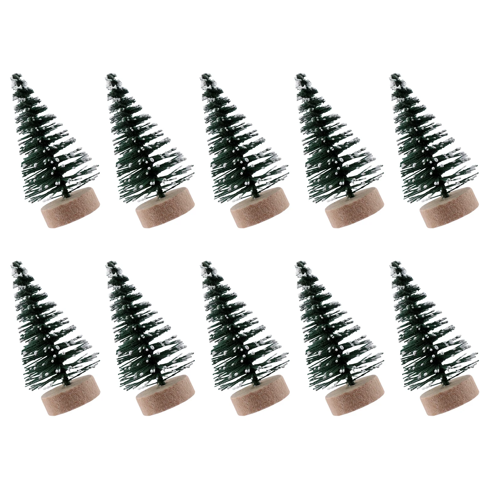 

10Pcs 5Cm Mini Christmas Tree Decor Whited Cedar Shape Design for Festive Desktop Decoration Home Party Xmas Ornament