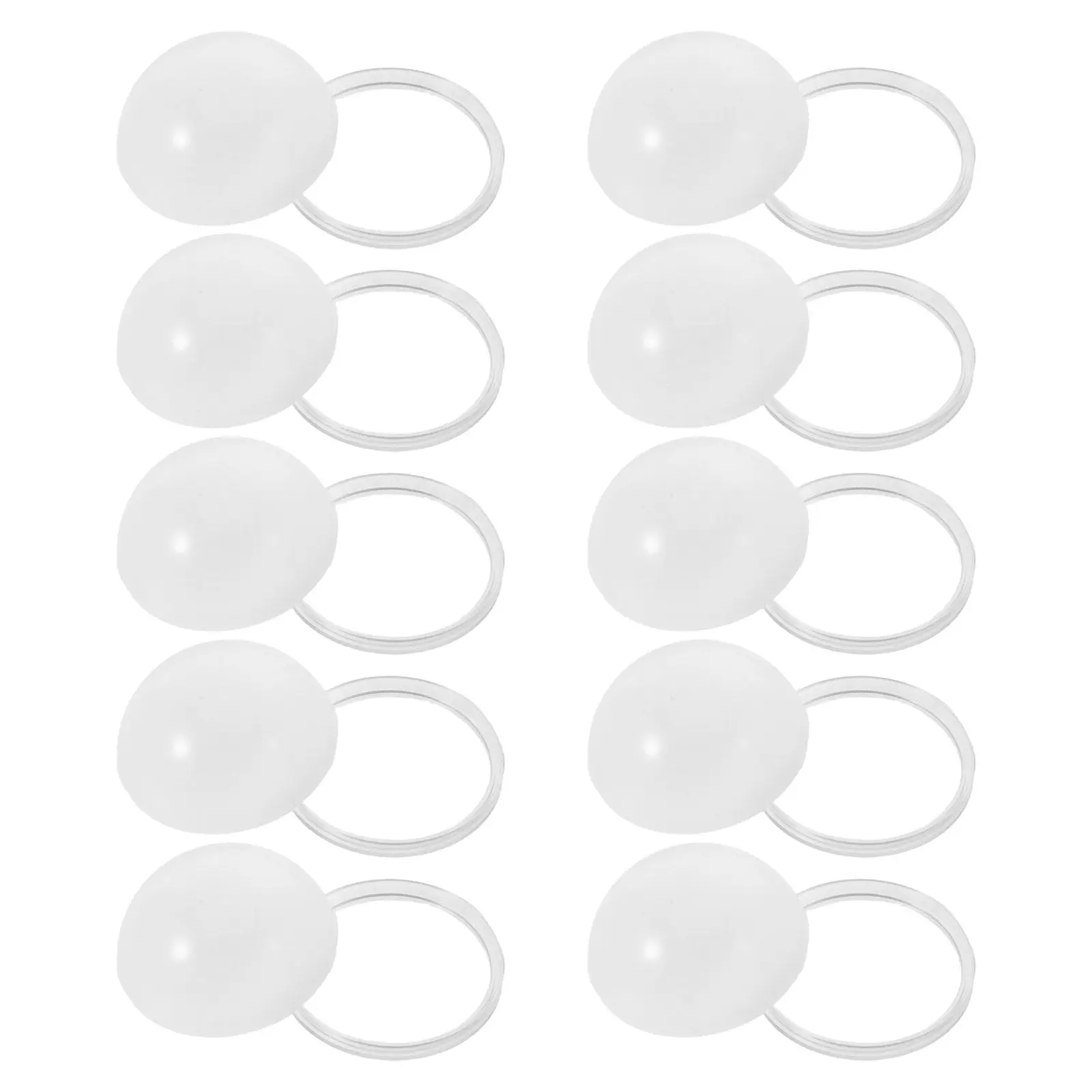 10Pcs Vanity Lamp Shade Clear Transparent Half Sphere LED Bulb Cover for Makeup Mirror Light Replacement Accessories