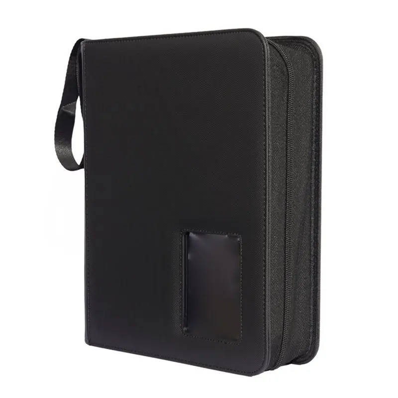 Clear Window Card Holder Book-16 Inner Pages, 128 Card Slots & Photo Album For Trading, Sports Cards Collection TCG