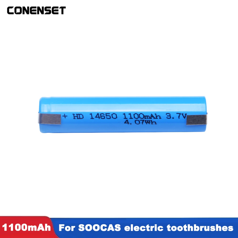 3.7V 14650 Replacement Battery For SOOCAS V1 V2 X3 X3U X5 D2 D3 Sonic Electric Toothbrush with soldering tabs for led flashlight