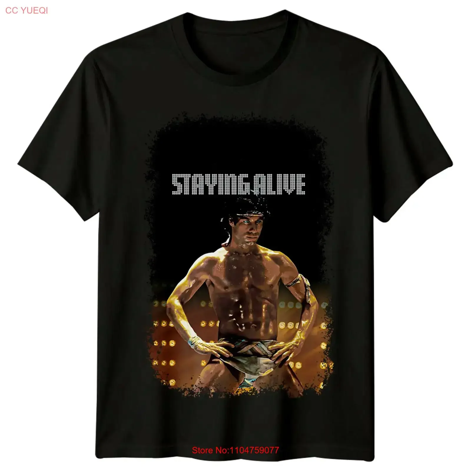 T-shirt inspiré de l'affiche du film Staying Alive 1983, rétro années 80, vintage, lavé, confortable, élégant, streetwear, graphique