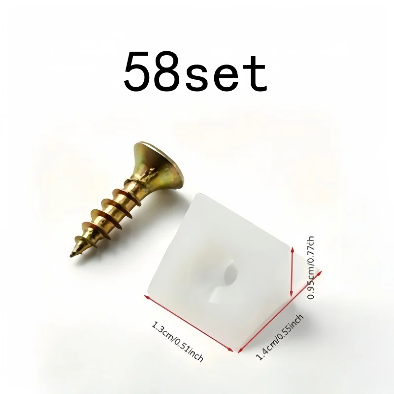 Drawer Repair Wedges 58 set, Solve Sagging Drawer Problems, With Screws and Fasteners, Strong and Durable, Easy Install