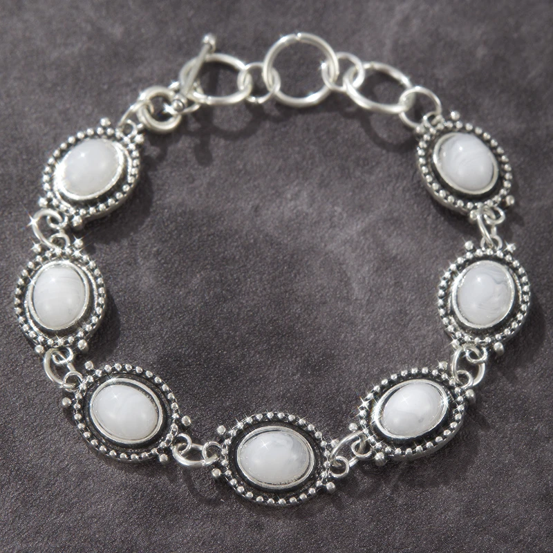 Natural Synthetic Oval Moonstone Adjustabl Bracelet Woman Man Wealthy Jewelry Luxury Elegant Romantic Simple Fine Jewelry Gifts