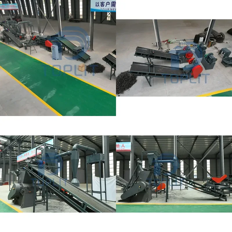 CE Certificate Professional Rubber Granules Production Line with Motor-Efficient Tire Recycling & Granulating Machinery High