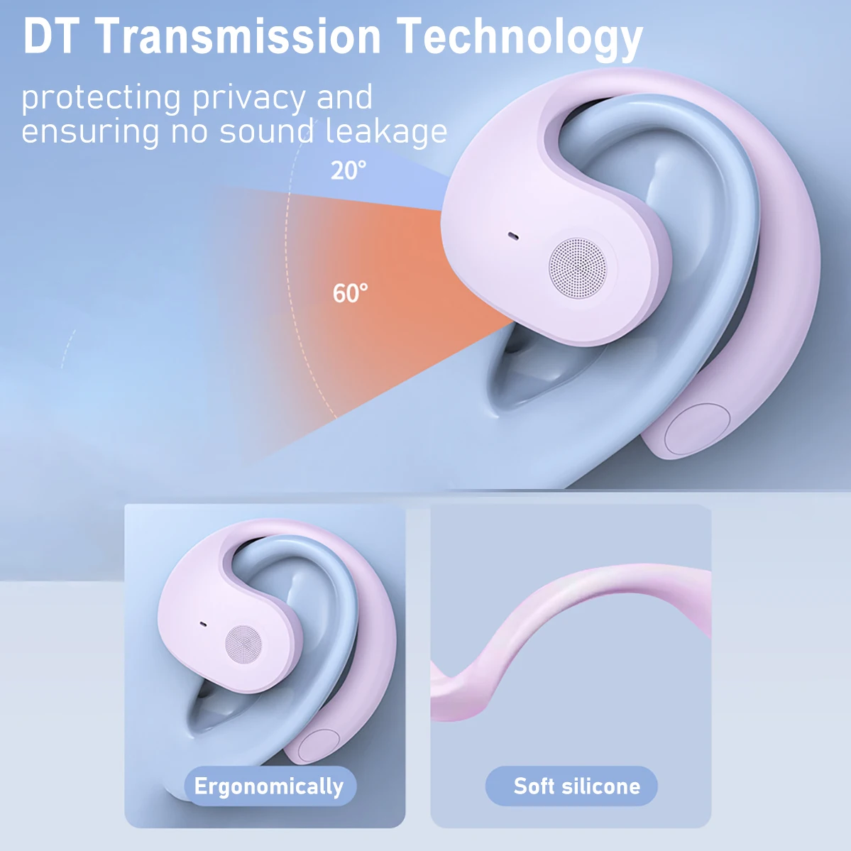 Ows سماعات بلوتوث لاسلكية مقاومة للماء سماعات رياضية مع ميكروفونات Hifi صوت ستيريو سماعات أذن ذكية تعمل باللمس للهاتف