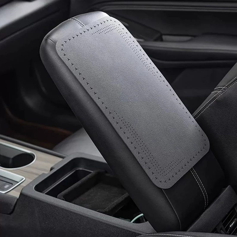 Car armrest box mat, center armrest box protective cover, men's and women's universal suede elbow comfort pad
