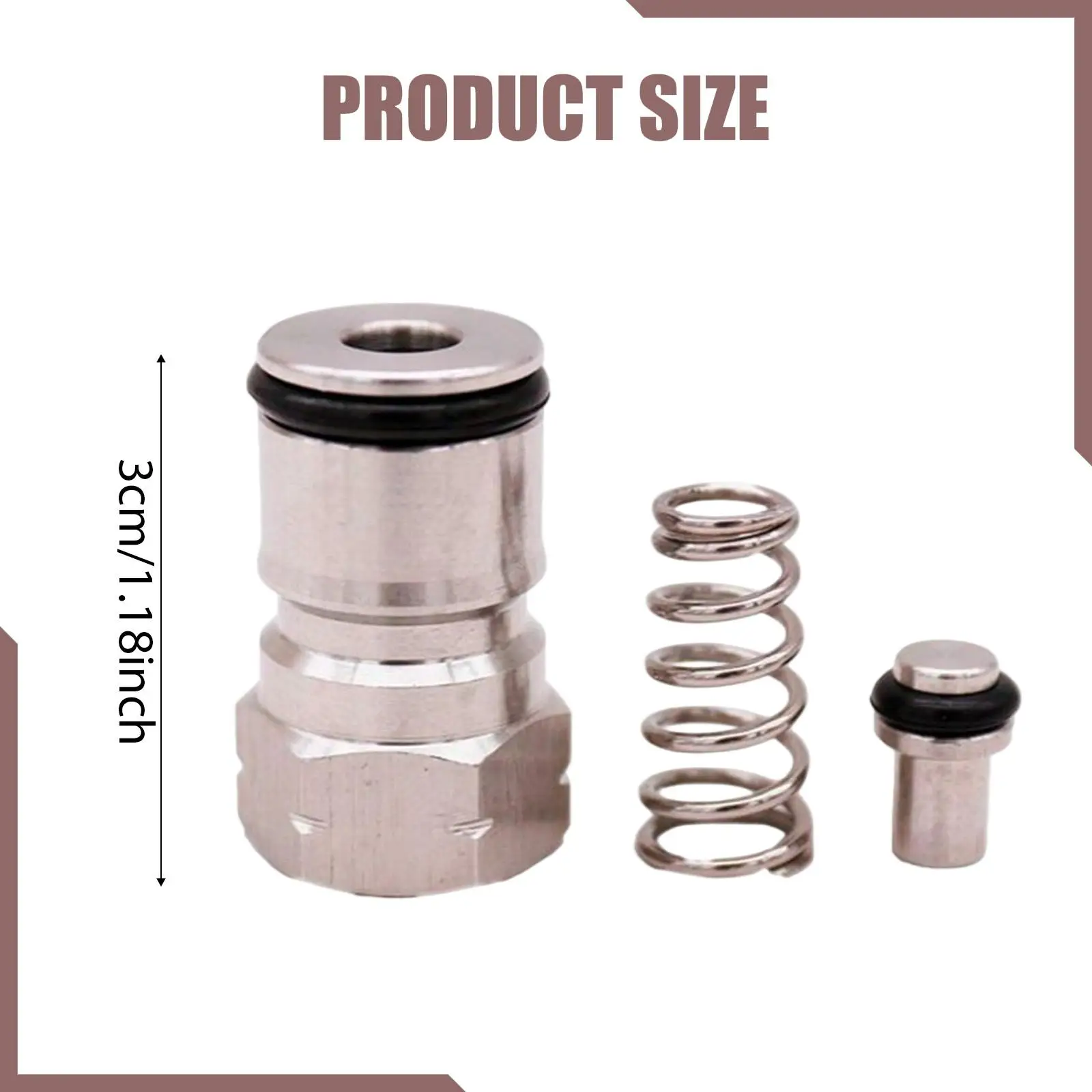 304 Stainless Steel Keg Ball Lock Post Kit Female Thread Gas Liquid Adapter O Ring Poppet Spring for Beverage Dispensing
