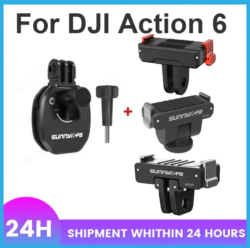 

Sunnylife Clamp Clip Motorcycle Windshield Mount for DJI Action 6 Aluminum Alloy Mount for for DJI Action 6 Camera axxessories