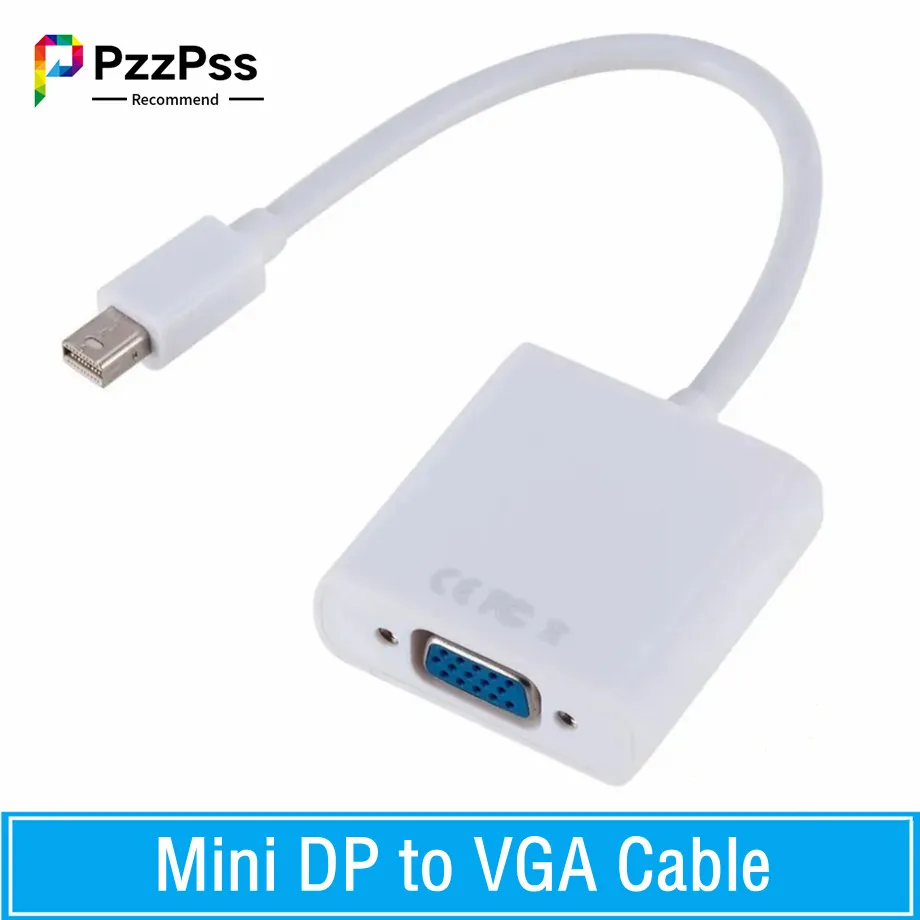 

Переходник Mini Thunderbolt на VGA, 1080p, Mini DisplayPort, Кабель-адаптер Mini DP на VGA для HDTV, MacBook Air Pro