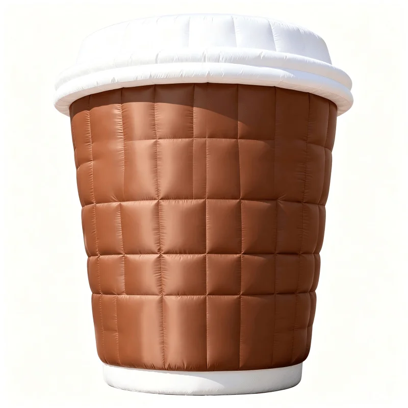 Giant Inflatable Coffee Cup Kiosk Custom Oxford Fabric Pop up Inflatable Cafe Booth Outdoor Shopping Mall Catering Promotion