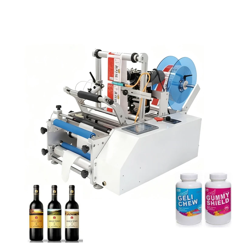 

Multi Application Semi Automatic Round Bottle Labeler for Beverage Food and Cosmetics