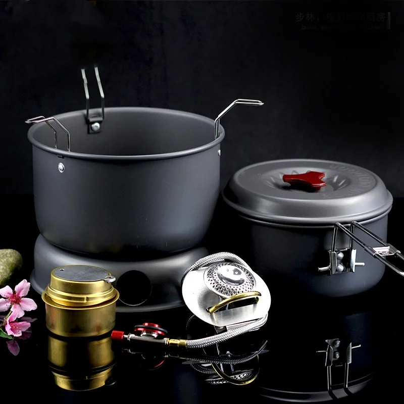 Outdoor Alcohol Stove, Hot Pot, Liquid Gas Stove Head, Self driving Tour, Windproof Portable Integrated Outdoor Stove