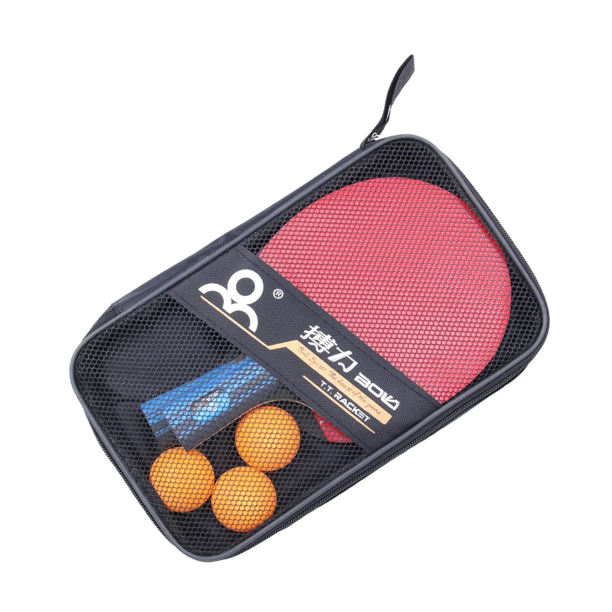 

2Pcs Table Tennis Racket Set Short Handle Pen-Hold Rubber Paddle Training Kit Sports Tools 3 Ping-Pong Balls Included