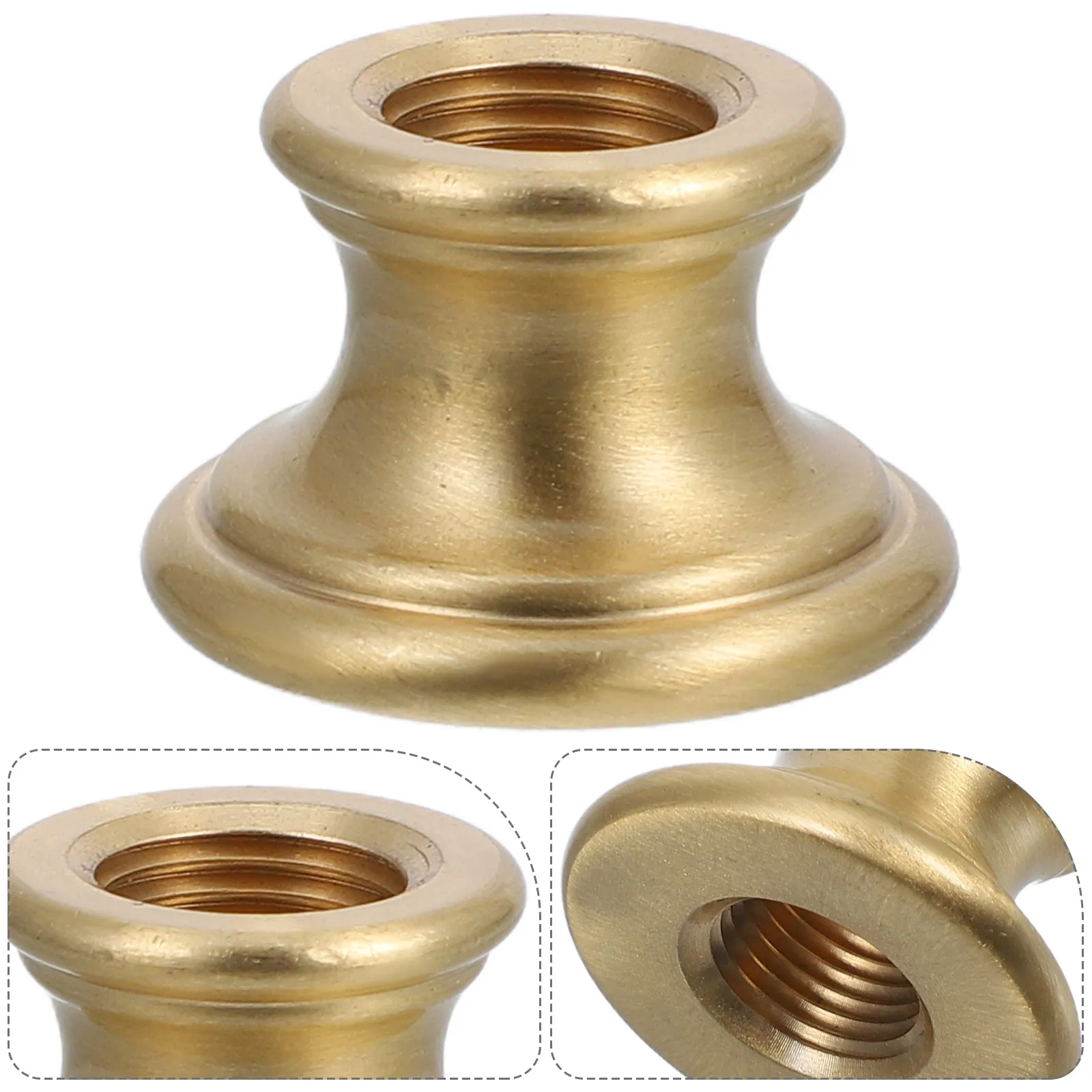 M10 Solid Brass Lamp Connector Turned Brass Spindle Threaded Lamp Parts for Light Fixture Repair and Extension Tube
