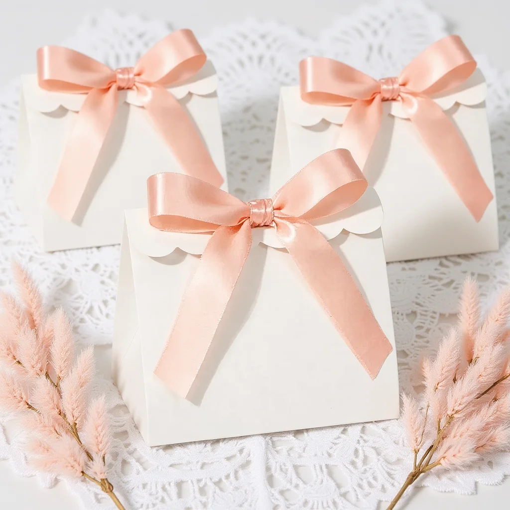 Empty Favor Boxes Pre-scored Cardstock Favor Boxes Candy Packaging Boxes Elegant For Small Accessories  Shower Treats Daily