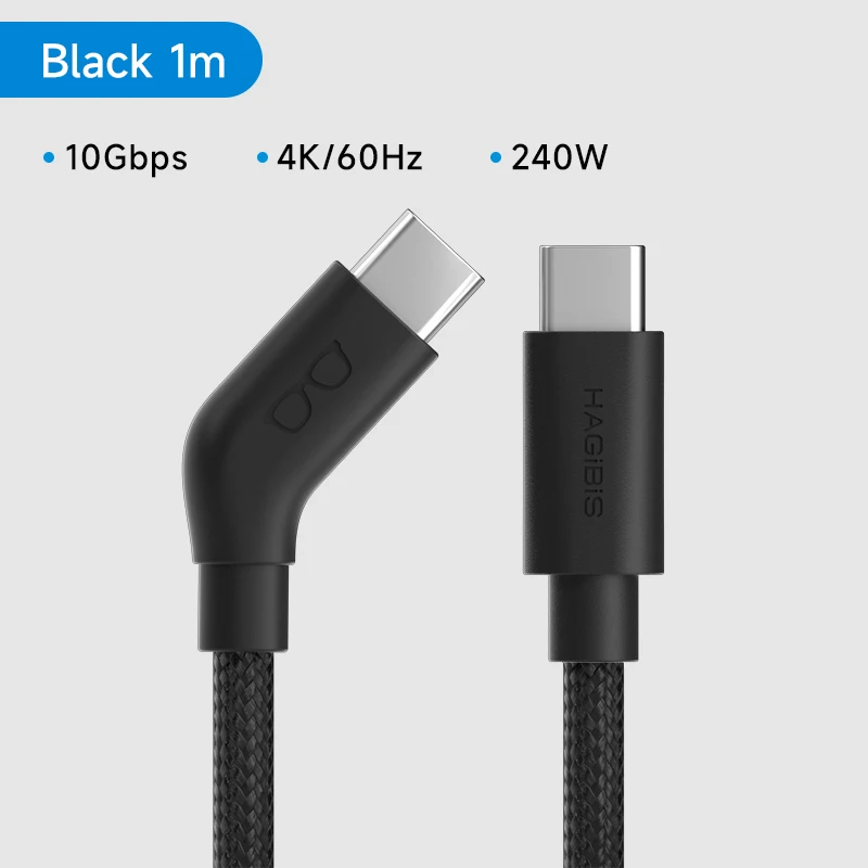 Hagibis AR Smart Glasses Kabel USB-C Lade- und Datenkabel & Stromversorgungskabel 4K60Hz Keilstecker für XREAL One/Air RayNeo Air VITURE