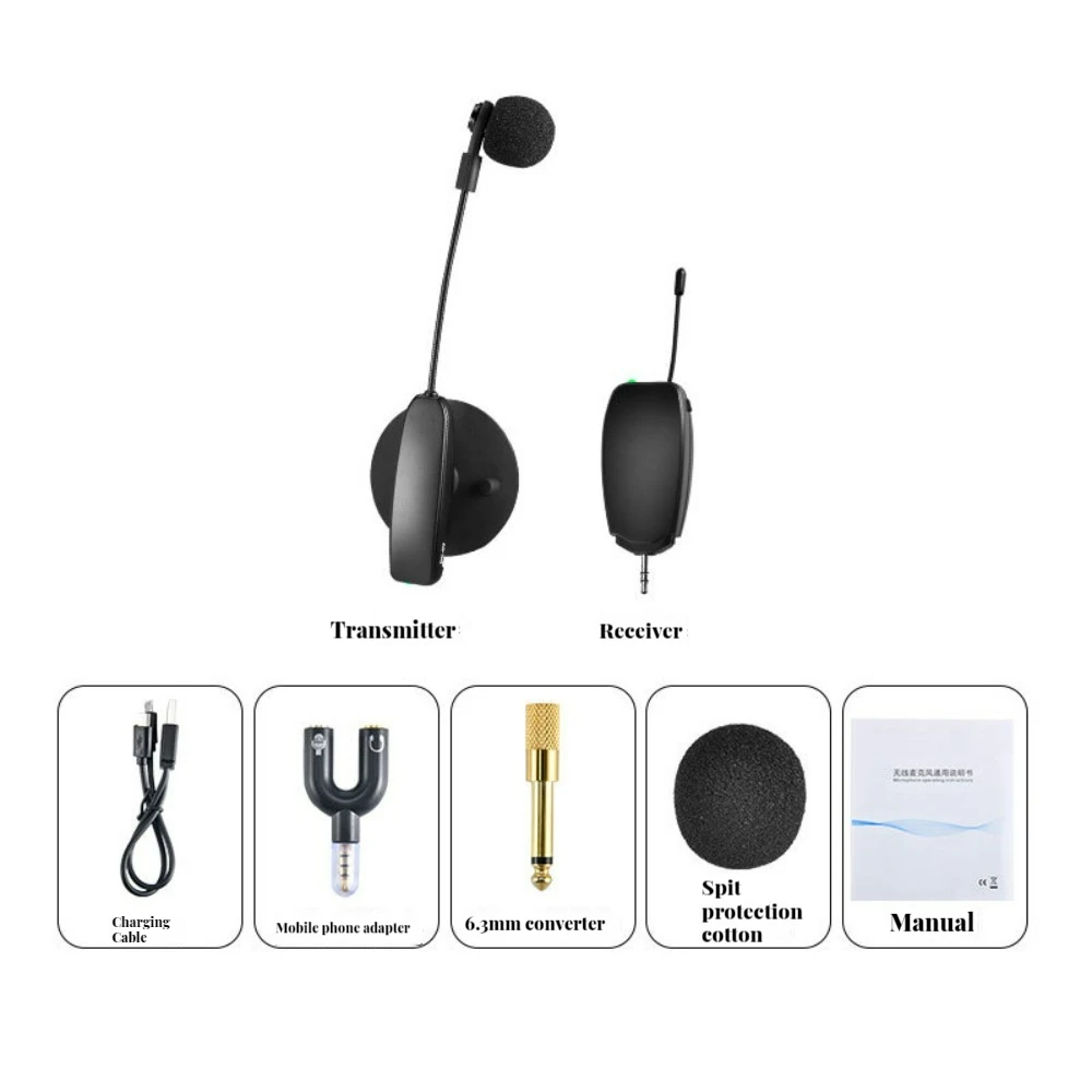 

UHF беспроводной микрофон для саксофона, скрипка, музыкальный микрофон, аудио для гитары, скрипки, динамик, усилитель голоса с зажимом для приемника