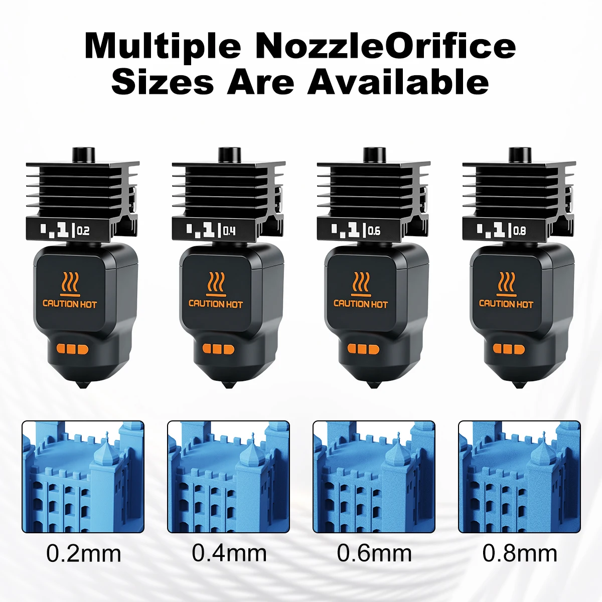 P2S Hotend For Bambu Lab H2D/H2S Assembly Hotend Kit 0.2 0.4 0.6 0.8MM Replaceable Nozzle For 3D Printer Bamboo Lab H2D H2S.