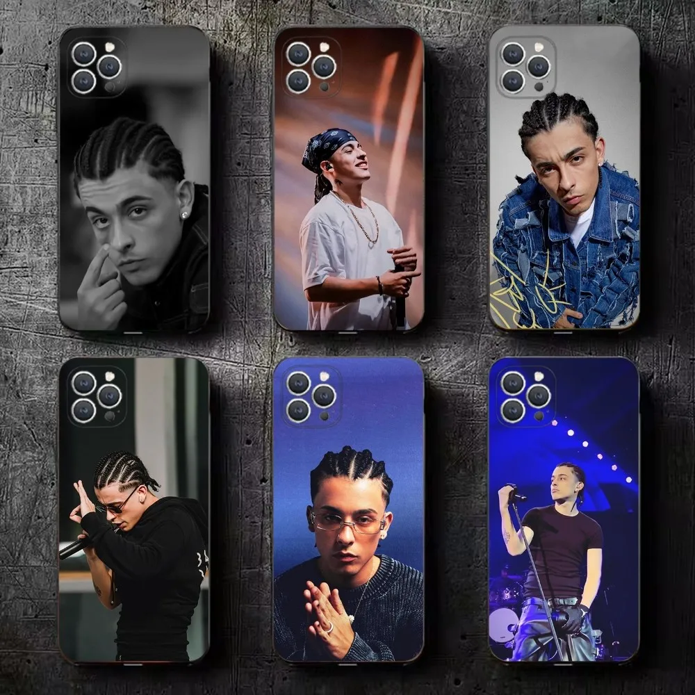 T-Trueno Rapper  Phone Case For iPhone 16,15,14,13,12,11,Plus,Pro Max,XS,X,XR,SE,Mini,8,7 Soft Silicone Black Cover