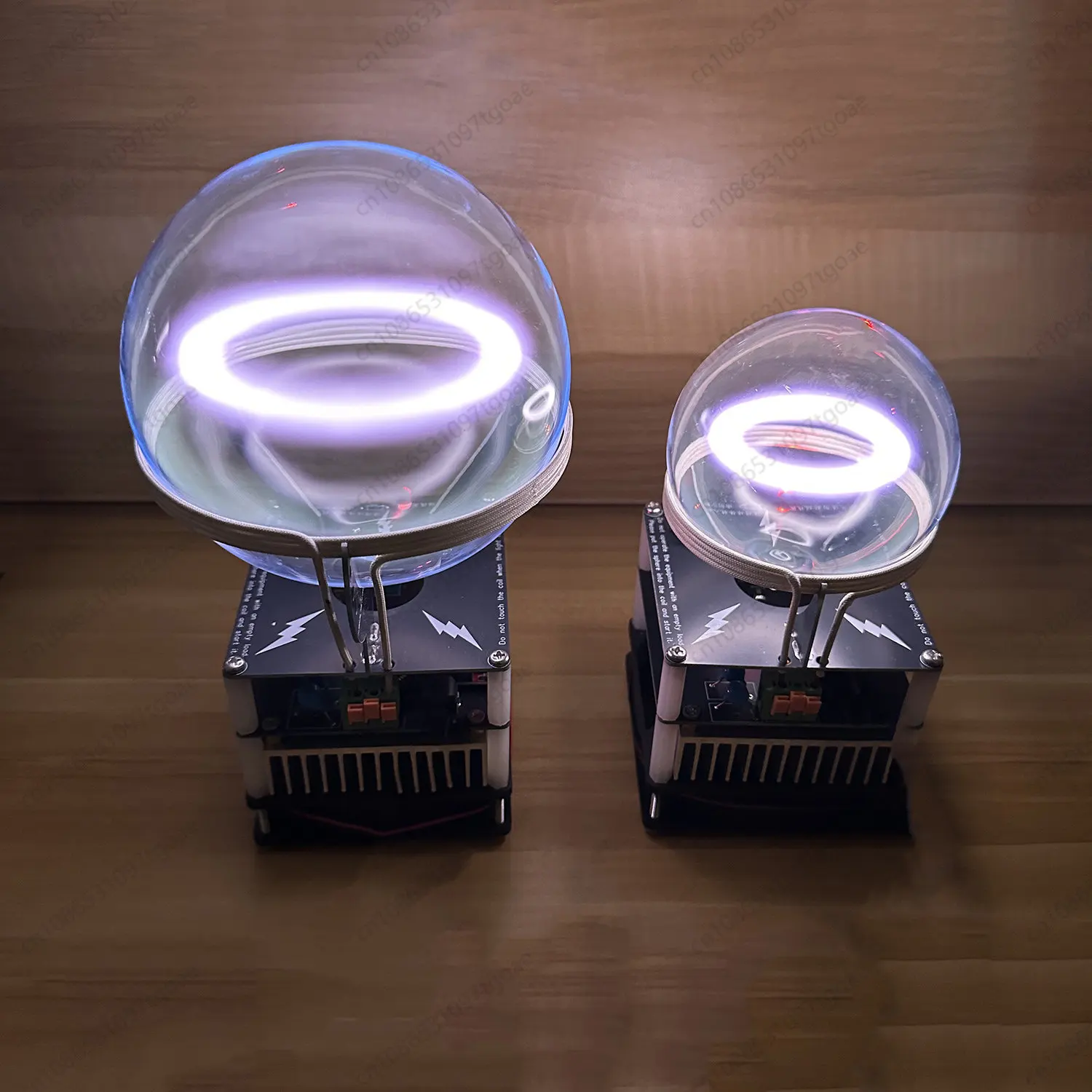 Neon Ring Discharge Glass Sphere Electrodeless Gas Light Globe With Circuit Board For DIY  Coil Science Teaching Demo