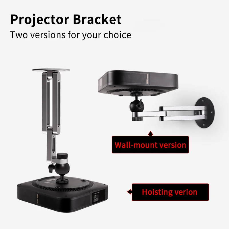 Projector Ceiling Mount Bracket Multi-angle Adjustable Foldable Wall Support Aluminum Alloy Ceiling Projector Stand  Accessory