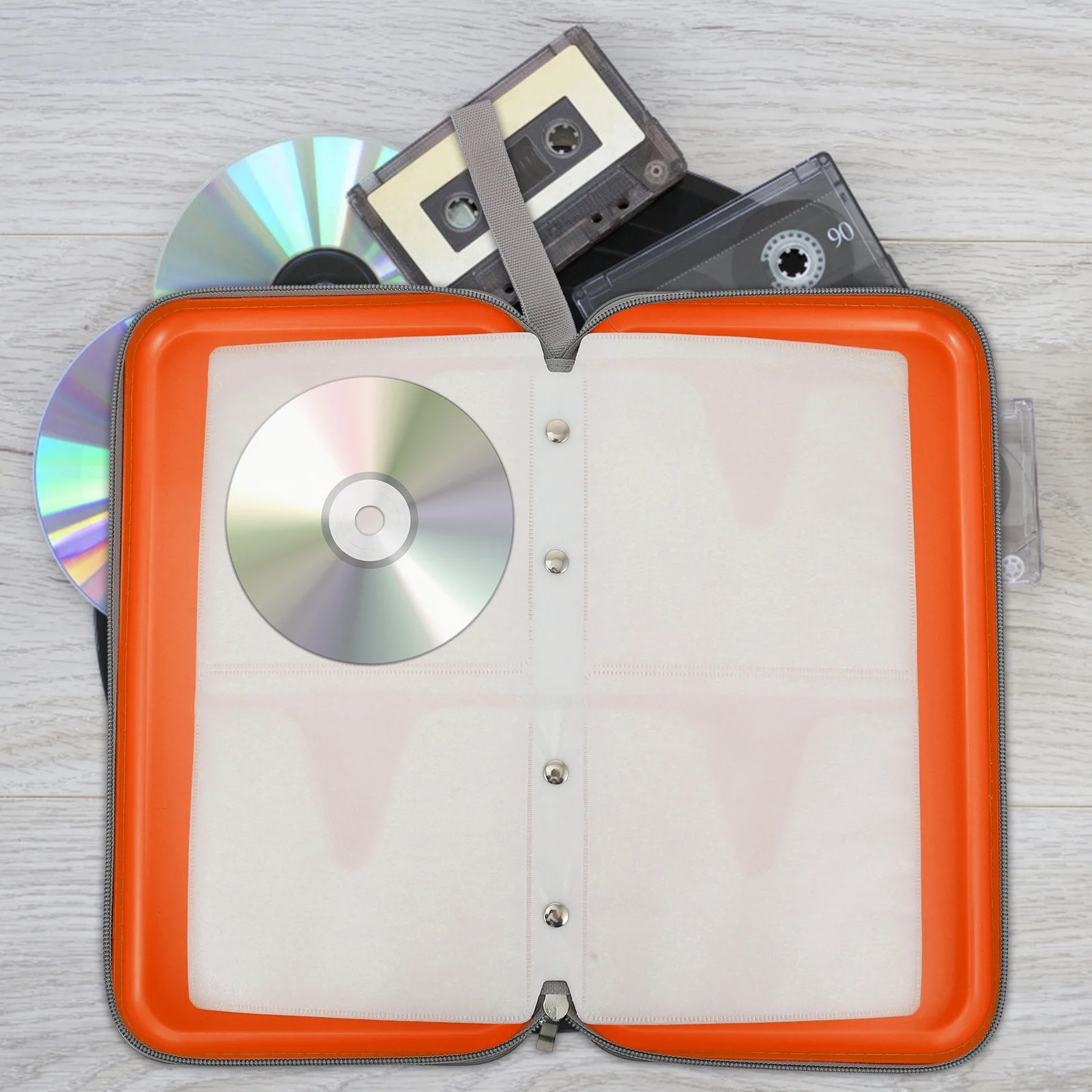 

Cd Bag Portable Case Holder Organizer 80 Capacity Storage Storage for Home Car Travel Cd Organizer Protective Scratch Dust