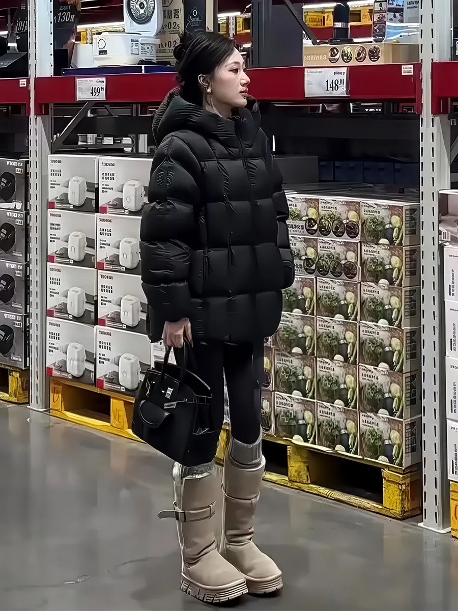 

Женская зимняя куртка-пуховик Cloudlike Bread Sle с капюшоном, на молнии, свободного кроя, с длинными рукавами, повседневная