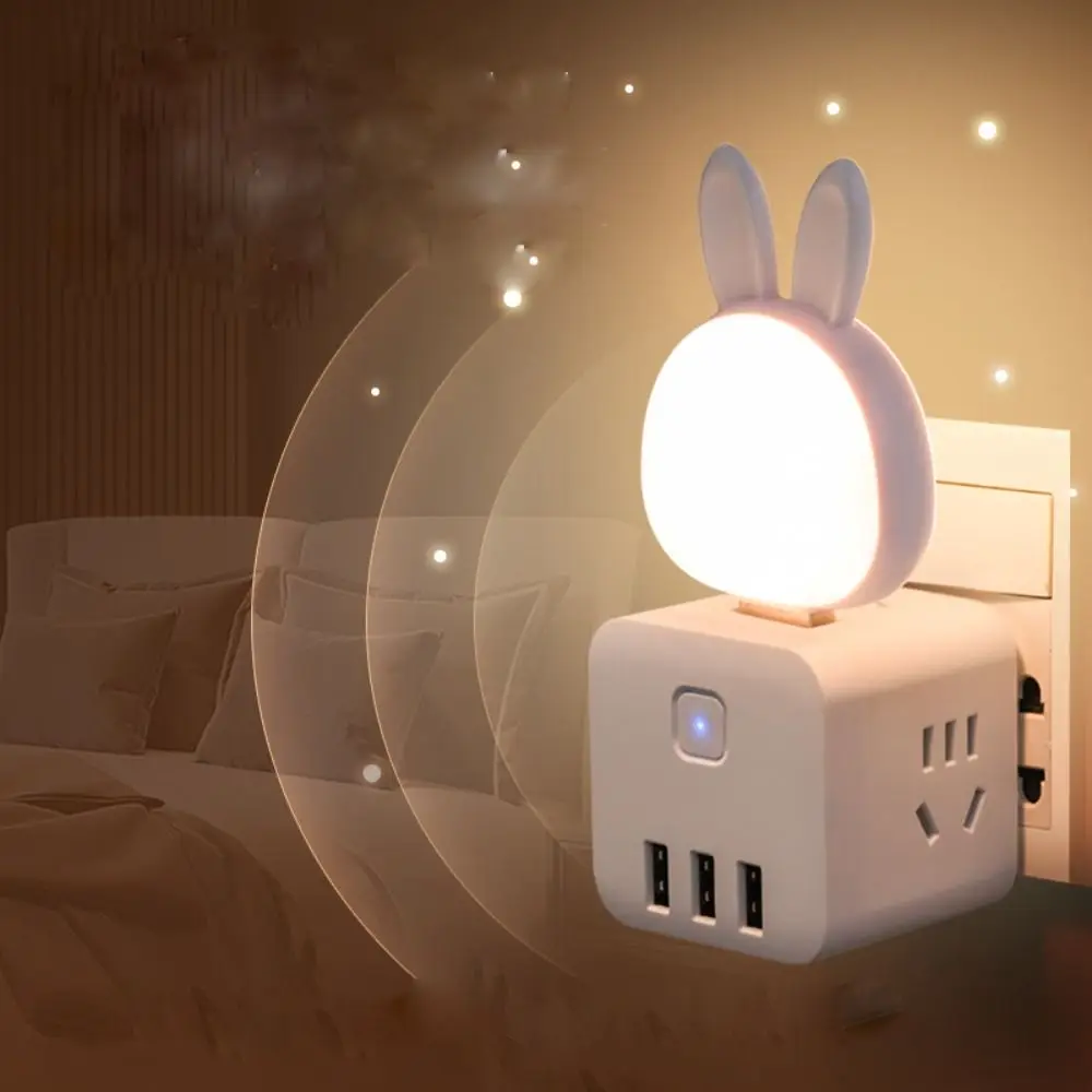 

Indoor Lighting USB Plug-in Bunny Led Night Light Smart Creative Reading Light Portable Mini Small Book Lamps Student Study