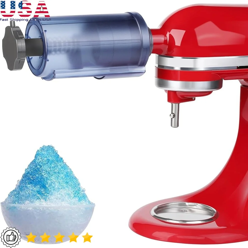 

Ice Shaver Attachment Mixer Efficient Shaved Ice Maker Fast Ice Cream Machine Snow Cone Maker Large Capacity