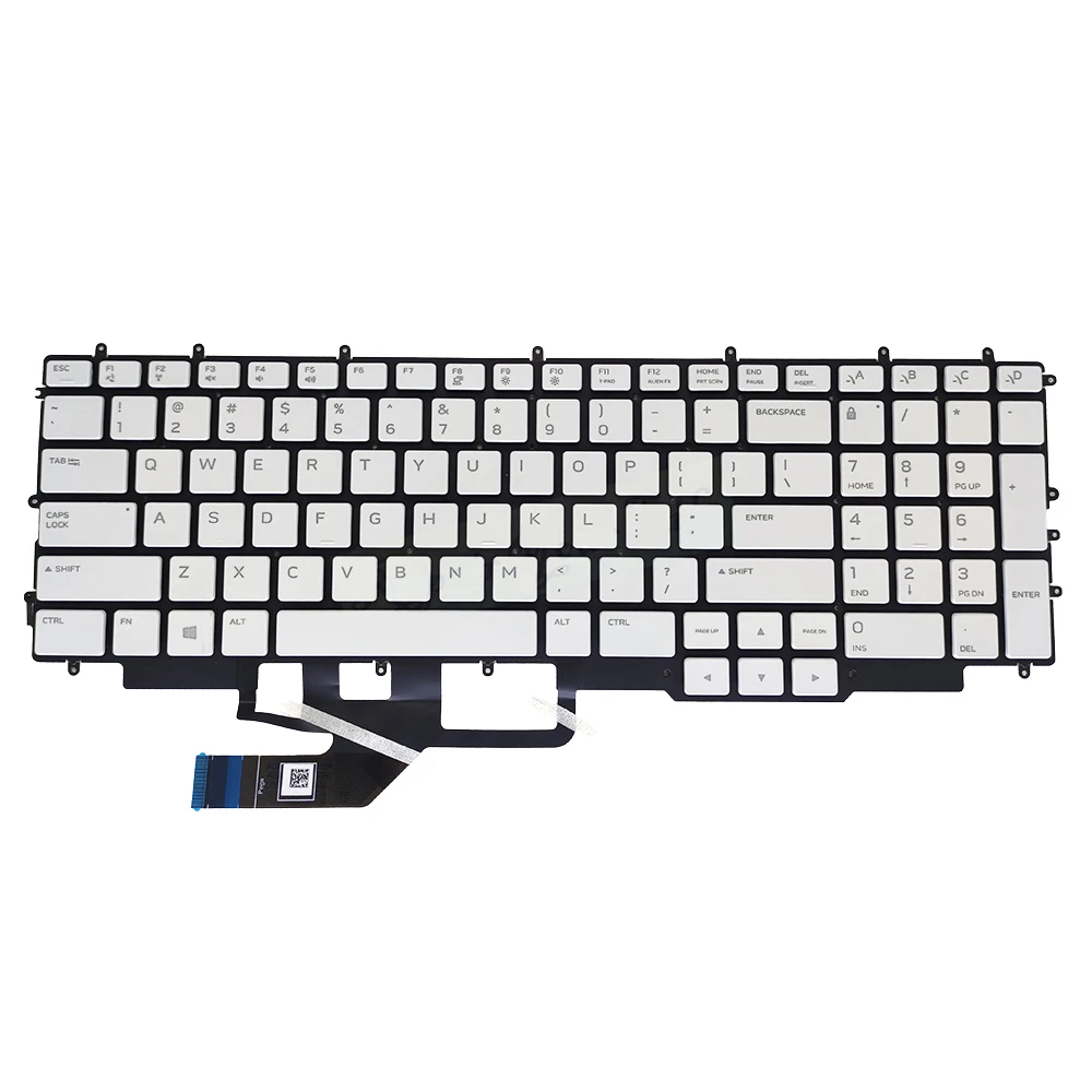 Laptop Keyboard For DELL G7 17 7700 029CVF 29CVF PK132VQ2A00 V192925BS1 English US Black/White With Backlit New