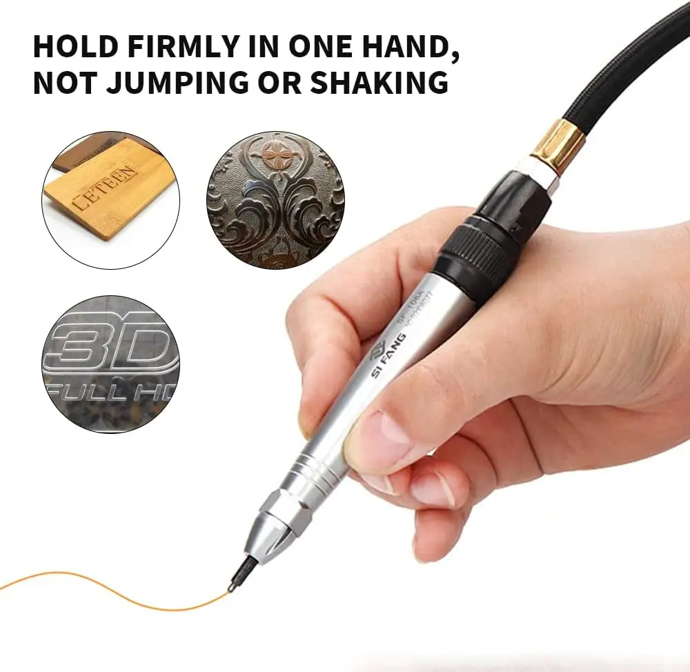 Si Fang Scribe And Engraving Pen Air Micro Die Grinder Kit For For Glass/Ceramics/Metal Sheet,Grinding Cutting Mini Pencil